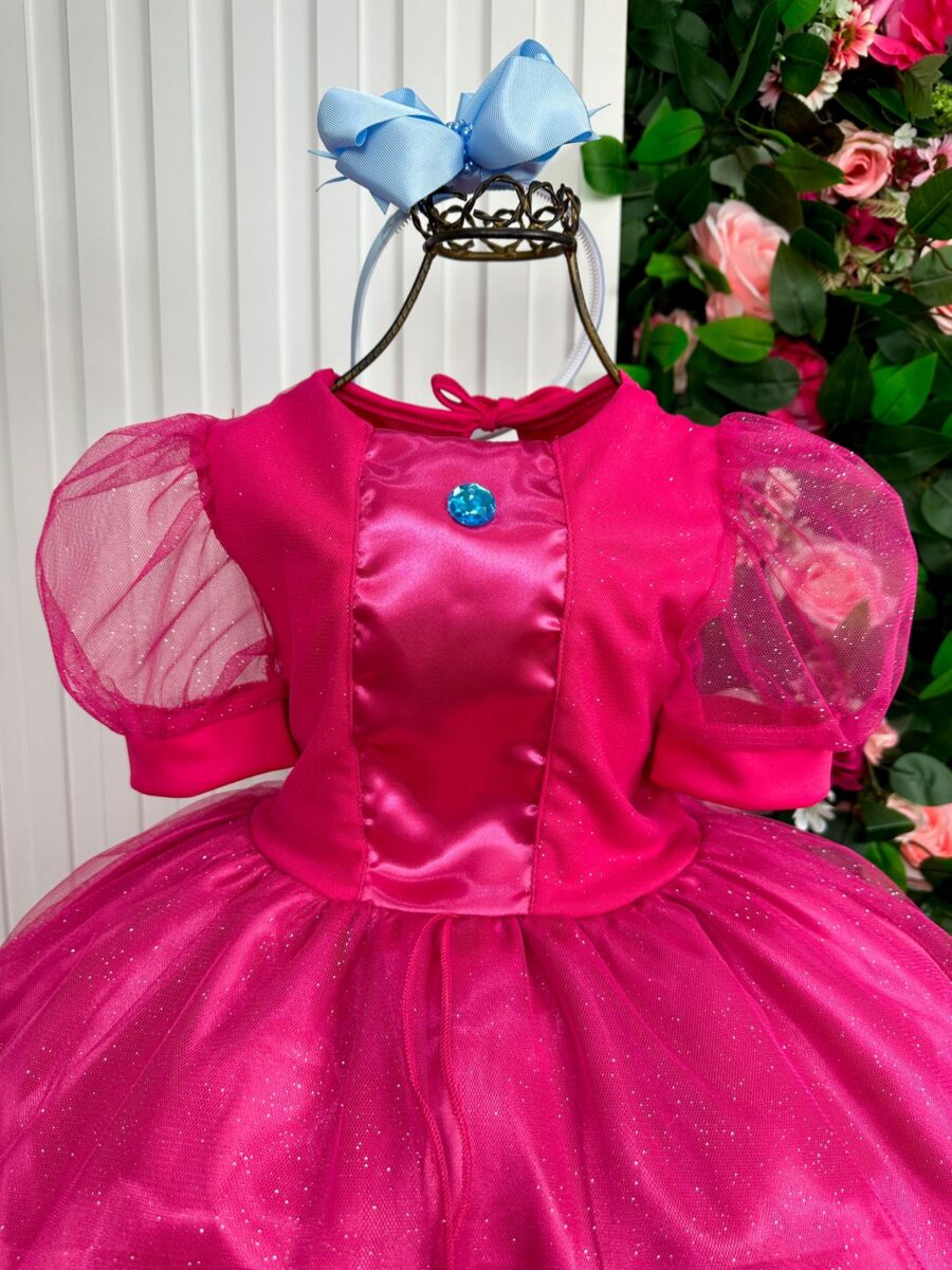 Fantasia Infantil Princesa Belli Peach Rosa