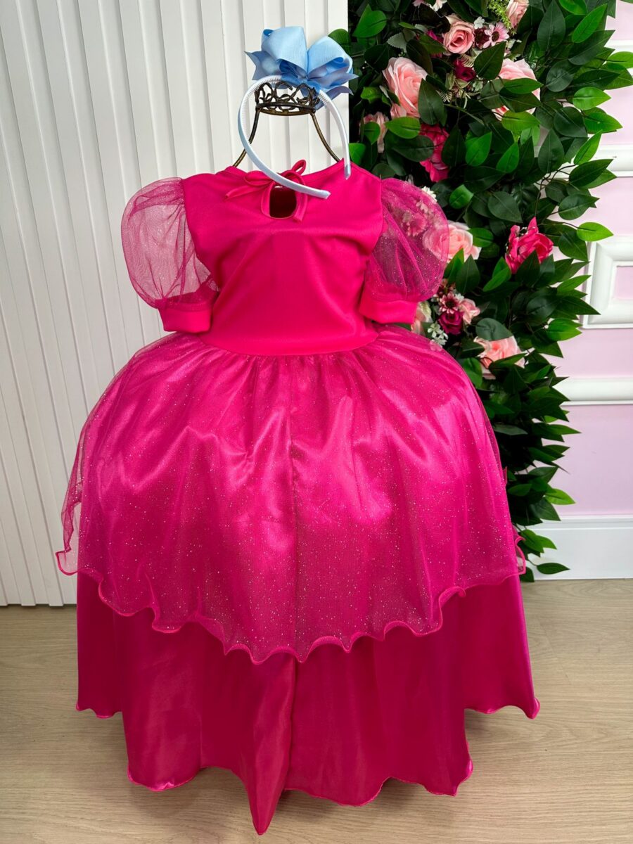 Fantasia Infantil Princesa Belli Peach Rosa