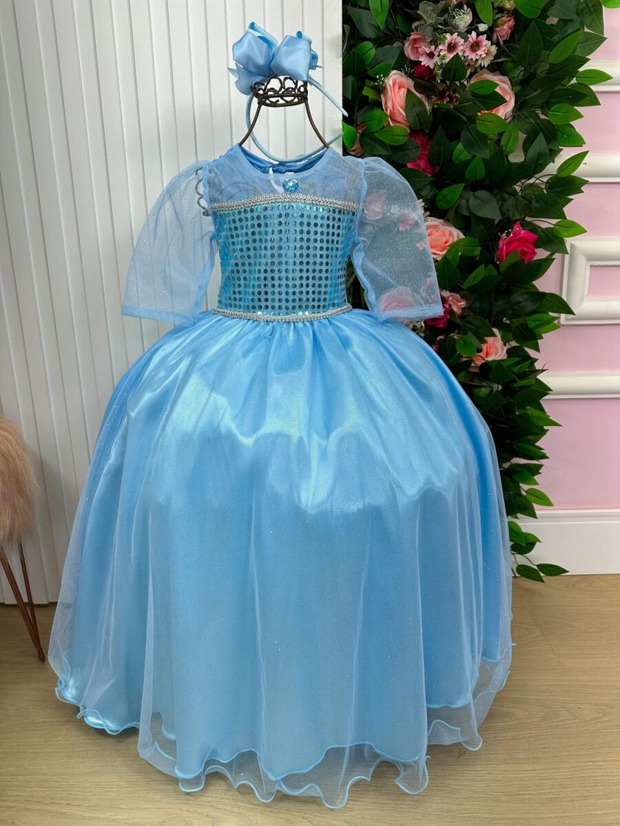 Fantasia Infantil Princesa Belli Gelo com Capa