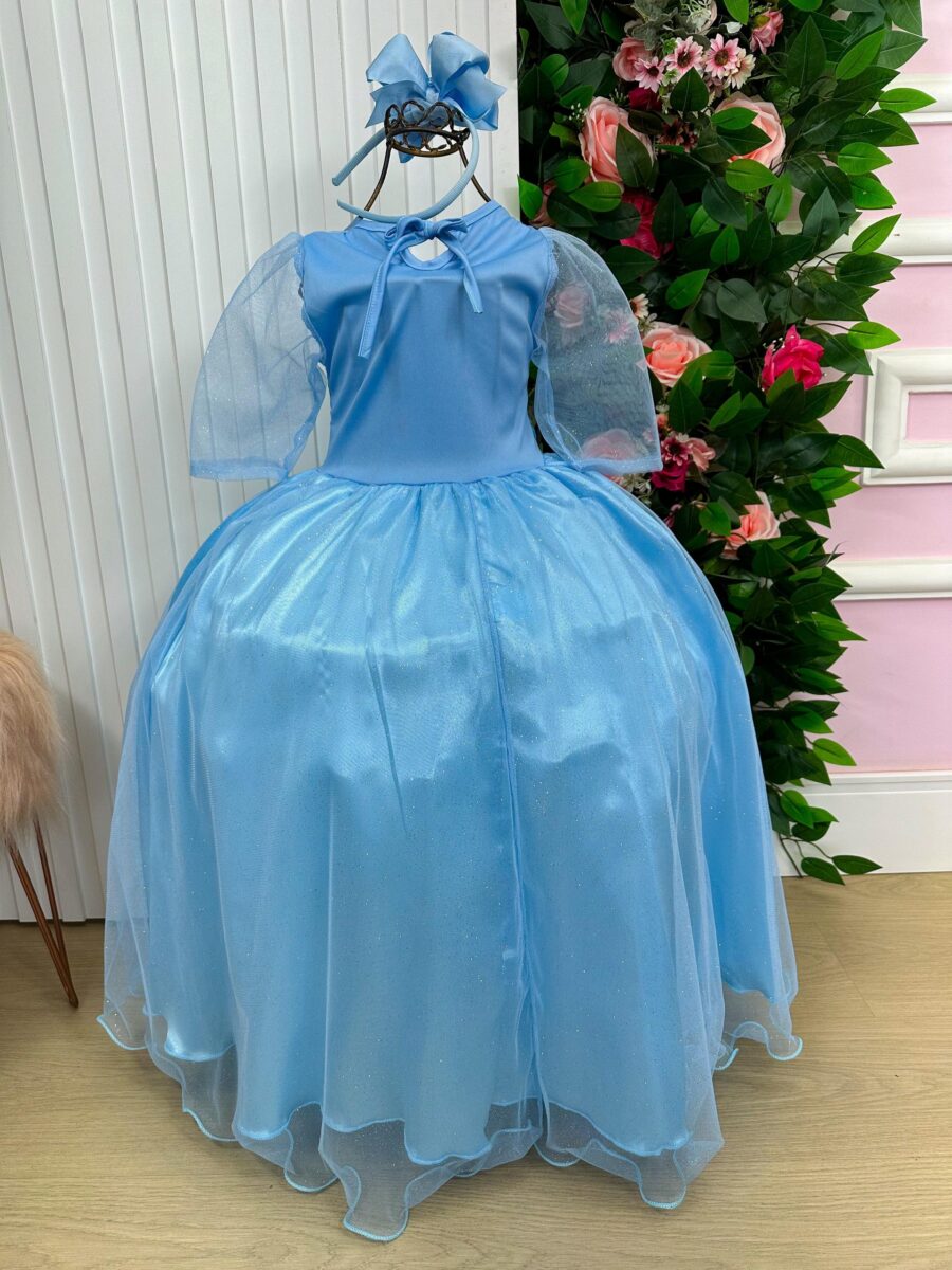 Fantasia Infantil Princesa Belli Gelo com Capa
