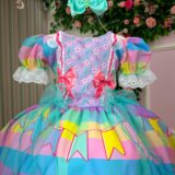 Vestido Junino Infantil Marie Arraiá da Paz Lilás