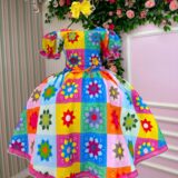 Vestido Junino Infantil Marie Quermesse Elegante Pink