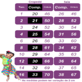 Conjunto Junino Infantil Cropped Rosa e Saia Colorida