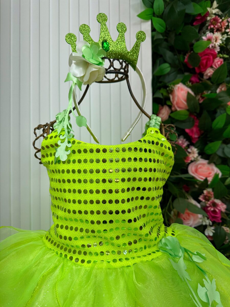 Fantasia Infantil Princesa Belli Longa Verde