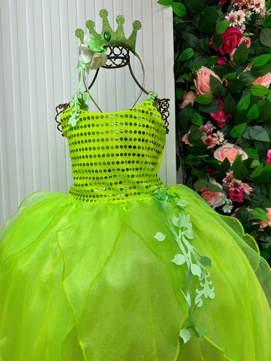 Fantasia Infantil Princesa Belli Longa Verde