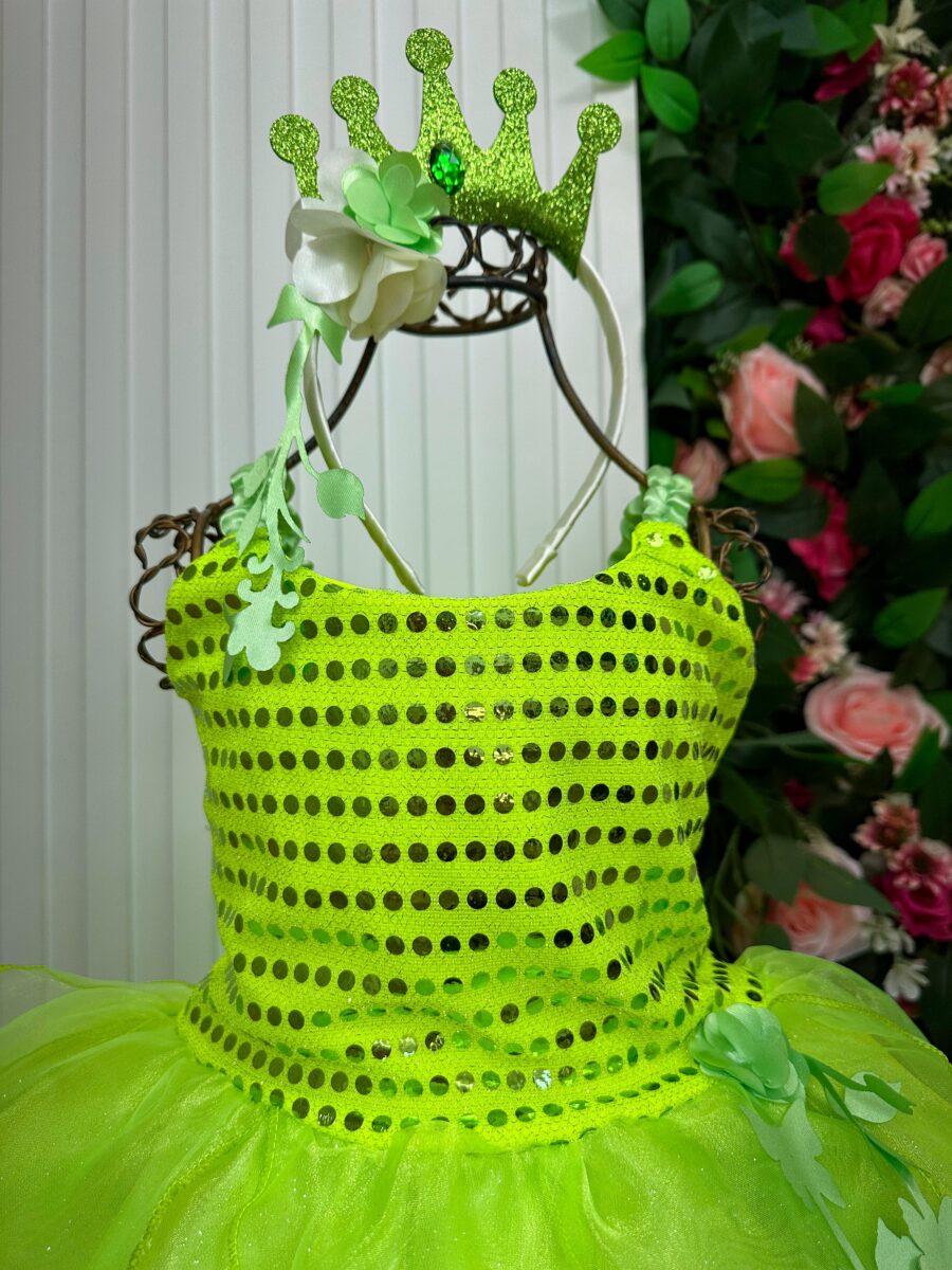 Fantasia Infantil Princesa Belli Longa Verde