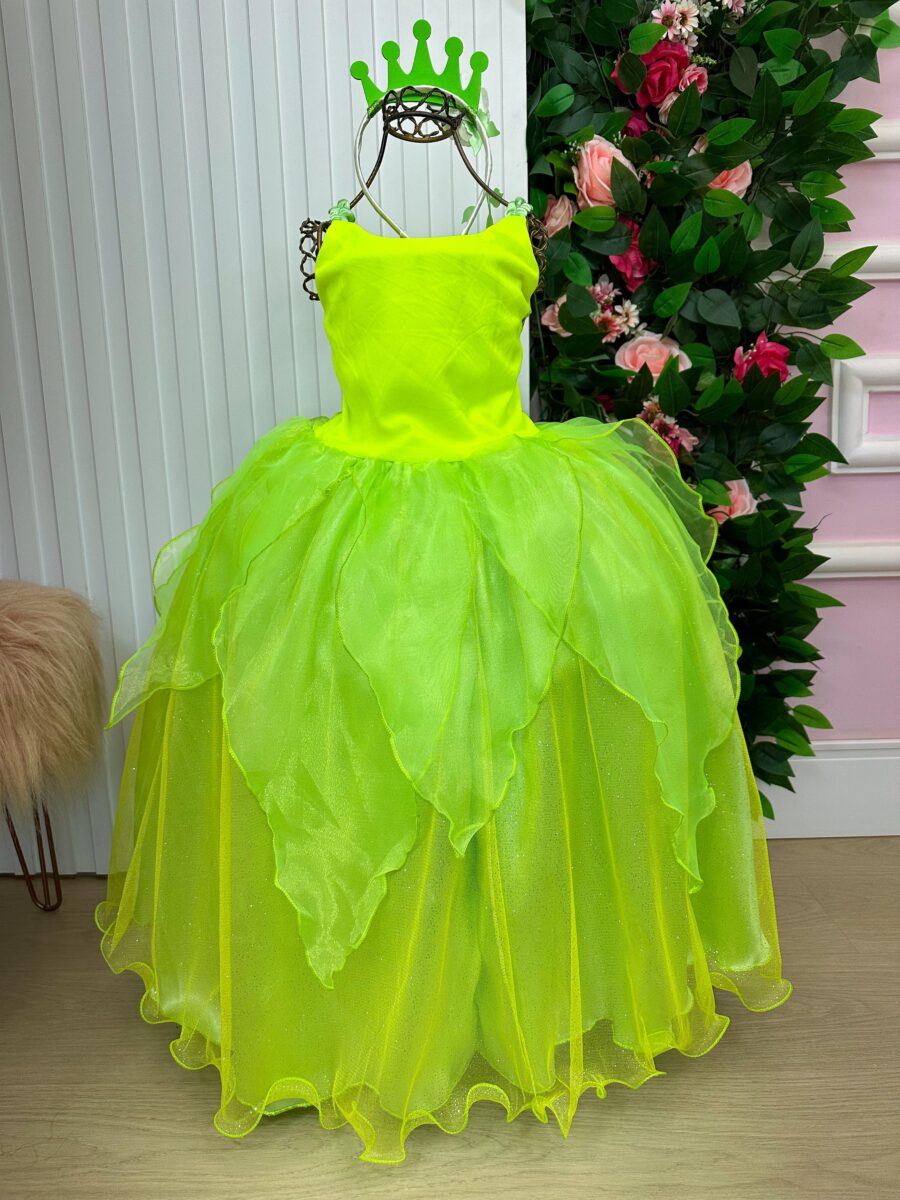 Fantasia Infantil Princesa Belli Longa Verde