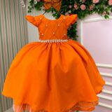 Vestido Infantil Francine Ysa Kids Terracota Matelassê