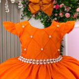 Vestido Infantil Francine Ysa Kids Terracota Matelassê