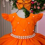 Vestido Infantil Francine Ysa Kids Terracota Matelassê