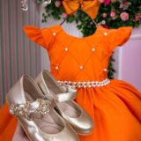 Vestido Infantil Francine Ysa Kids Terracota Matelassê