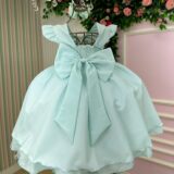 Vestido Infantil Francine Ysa Kids Verde Claro Matelassê