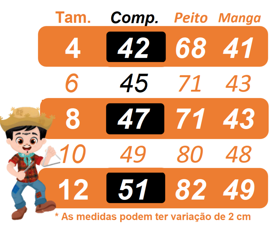 Camisa Junina Infantil Xadrez Azul com Lenço e Gravata
