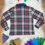 Camisa Junina Infantil Xadrez Verde e Vermelho Lenço Gravata
