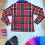 Camisa Junina Infantil Xadrez Vermelho e Preto Lenço Gravata