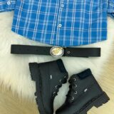 Camisa Junina Infantil Rodeio Miss Cherry Alan com Cinto