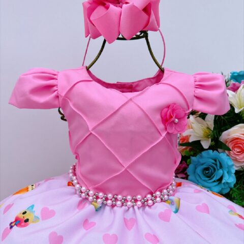 Vestido Infantil Ice Cream Rosa Chiclete