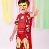 Fantasia Infantil Homem de Ferro Modelo 1 com Máscara