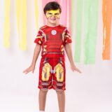 Fantasia Infantil Homem de Ferro Modelo 1 com Máscara