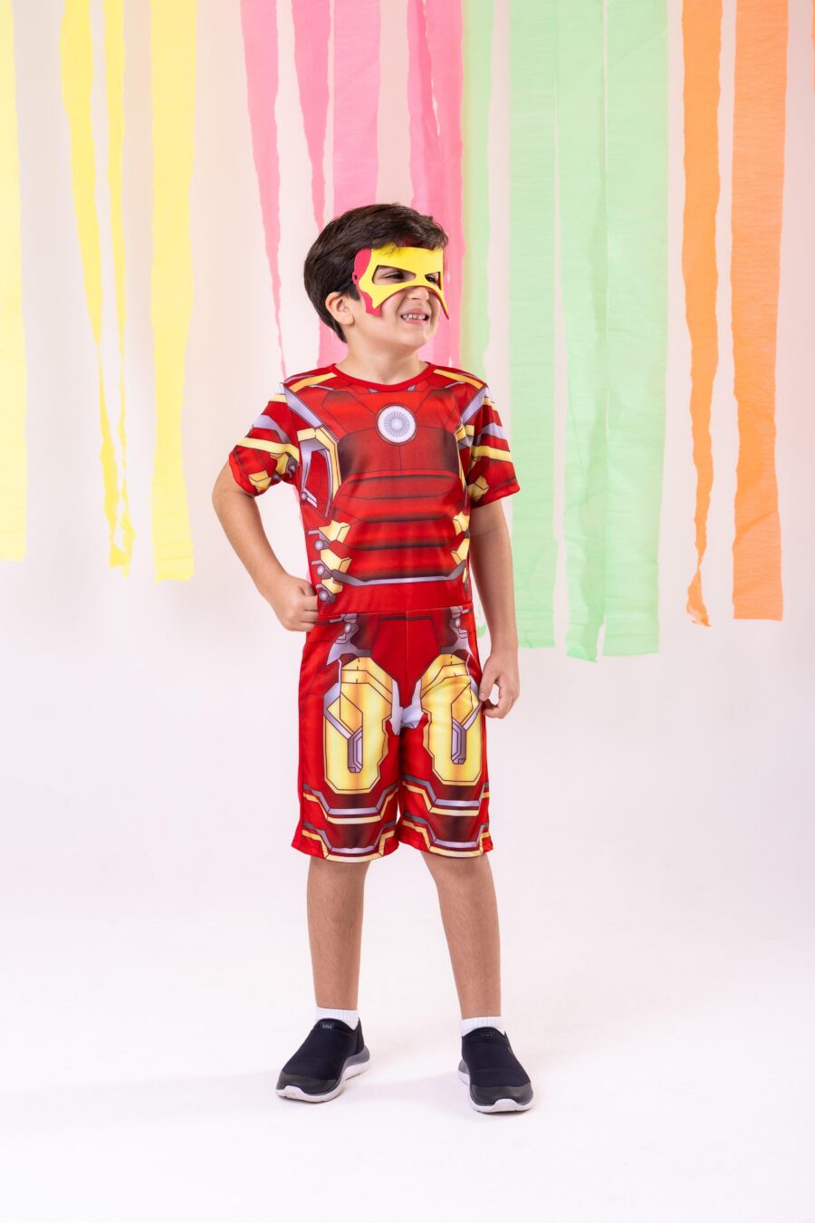 Fantasia Infantil Homem de Ferro Modelo 1 com Máscara