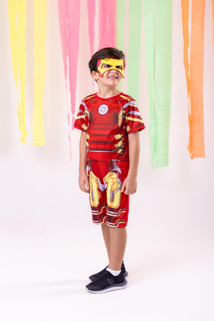Fantasia Infantil Homem de Ferro Modelo 1 com Máscara