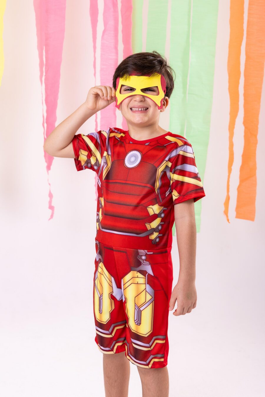 Fantasia Infantil Homem de Ferro Modelo 1 com Máscara