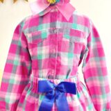 Conjunto Junino Infantil Camisa Rosa e Saia Xadrez