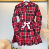 Conjunto Junino Adulto Flanela Camisa e Saia Xadrez