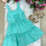 Vestido Infantil Blogueirinha Lola Verde Tiffany