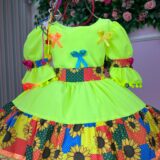 Vestido Junino Infantil Banana Club Roça Animada