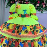 Vestido Junino Infantil Banana Club Roça Animada