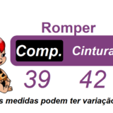 Romper Bebê Pedrita Flintstone Laranja Glitter Luxo