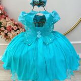 Vestido Infantil Verde Jardim Encantado com Renda