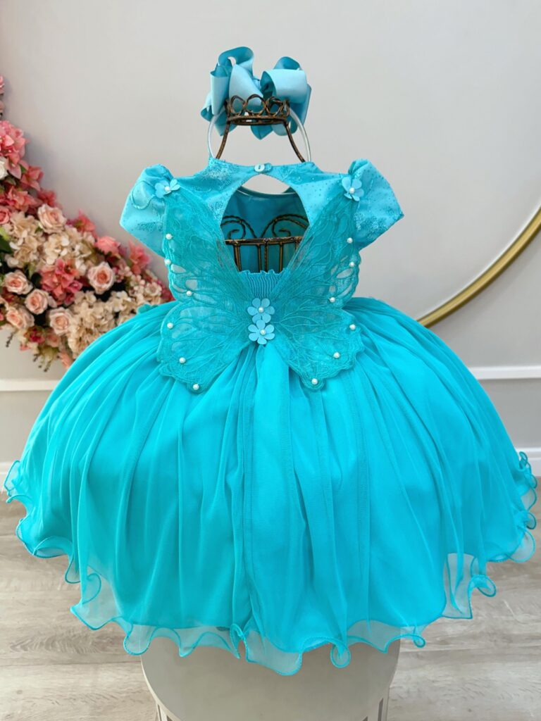 Vestido Infantil Verde Jardim Encantado com Renda