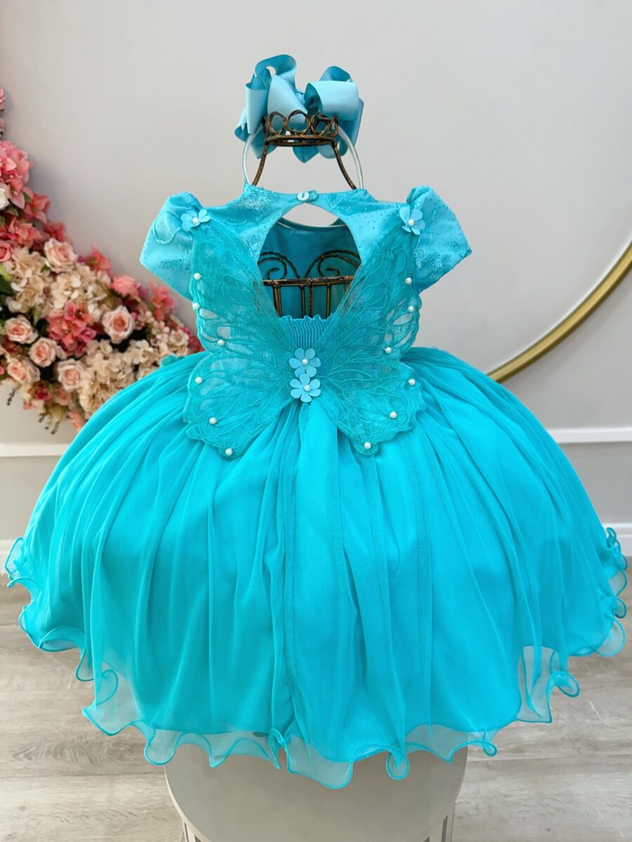 Vestido Infantil Verde Jardim Encantado com Renda