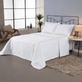 Kit Cobre Leito Casal Dupla Face Soft 3 Peças Branco