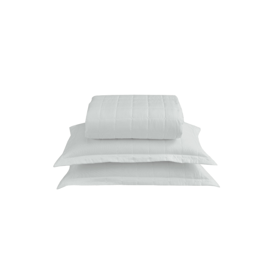 Kit Cobre Leito Casal Dupla Face Soft 3 Peças Branco