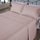 Kit Cobre Leito Casal Dupla Face Soft 3 Peças Rosê