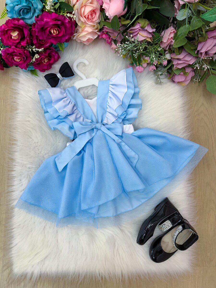 Romper Vestido Infantil Belli Alice no País das Maravilhas