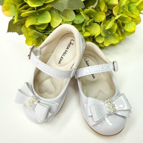 Sapatilha Infantil Flor di Mila Charlote Branca