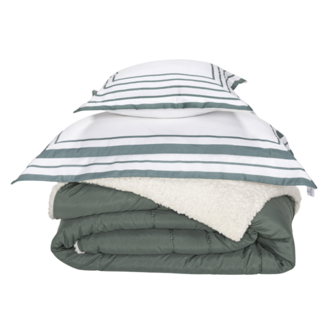 Kit Coberdrom Soft Solteiro 3 Peças Dupla Face Sherpa