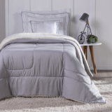 Kit Coberdrom Soft Solteiro 3 Peças Dupla Face Sherpa