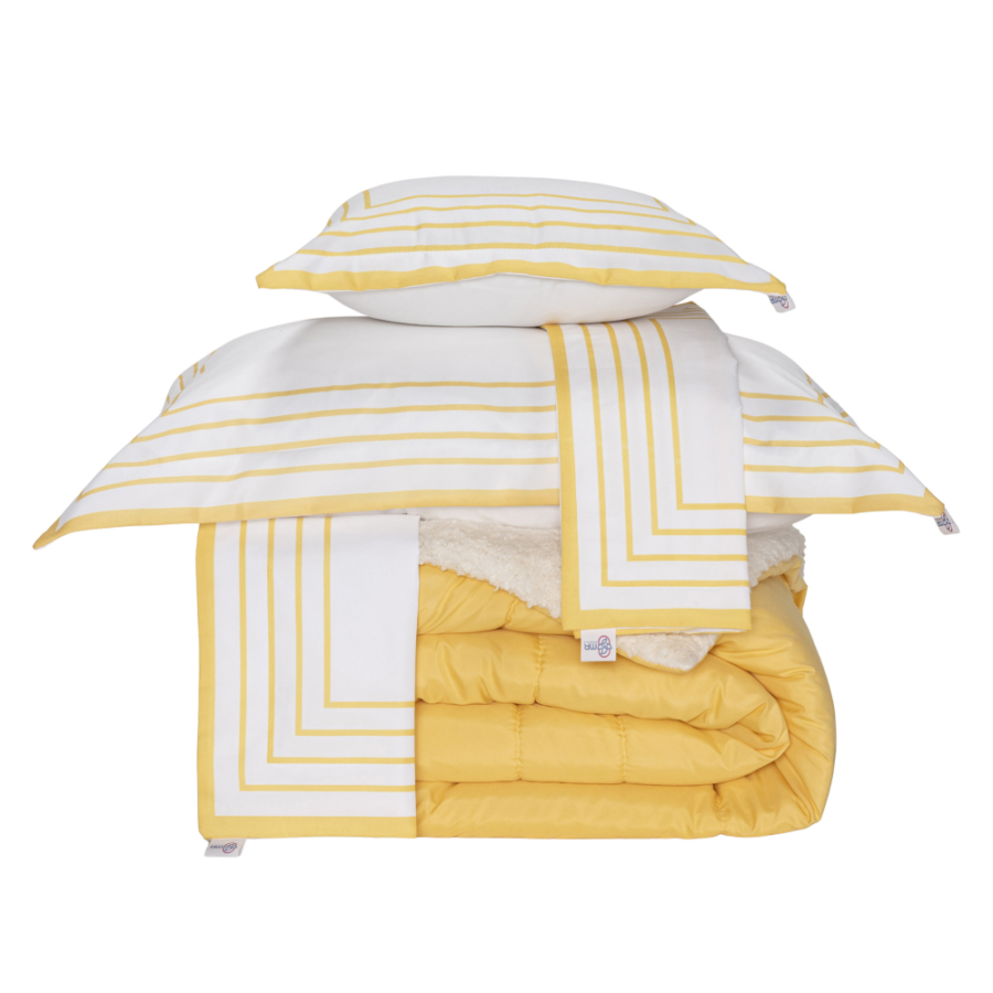Kit Coberdrom Soft Queen 5 Peças Dupla Face Sherpa