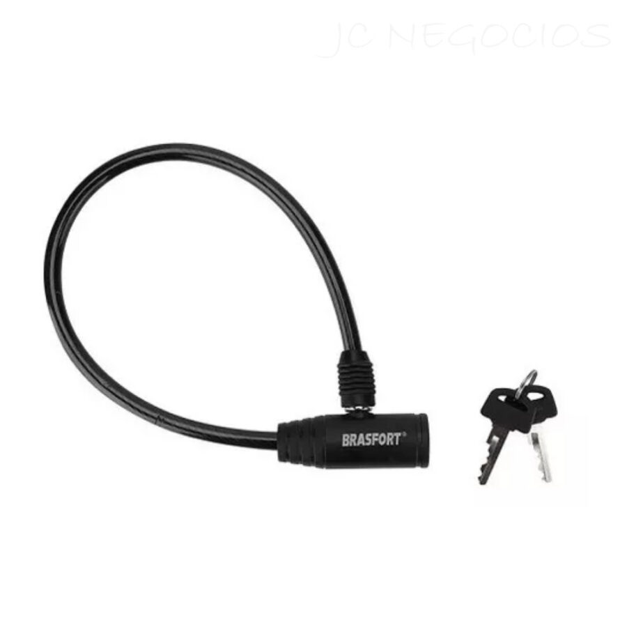 Cadeado para Bicicleta Cabo de Aço 60 cm com 2 Chaves