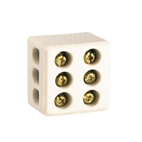Conector Chuveiro  Tripolar 10mm Porcelana Emenda 25a 250v Eletrico Adaptador Fi