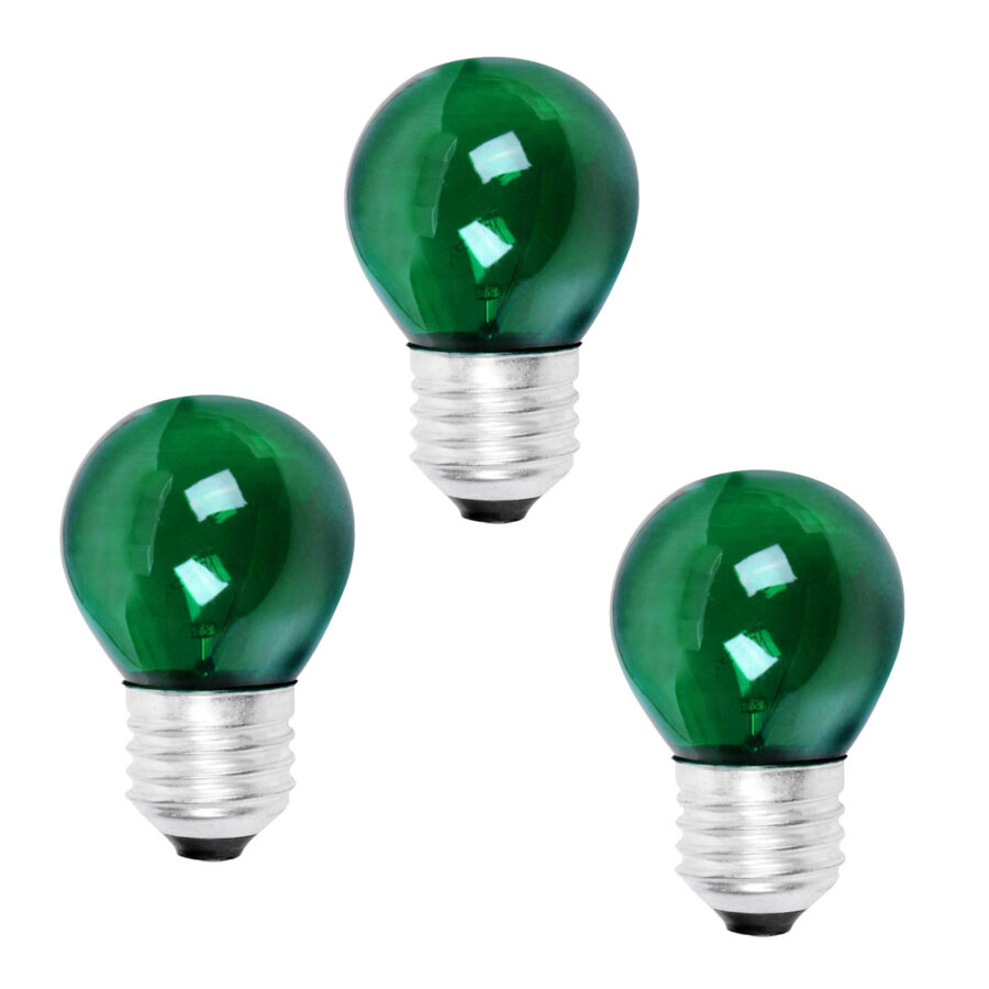 Kit 3 Lâmpadas Bolinha Coloridas Brasfort 15W 127V E27