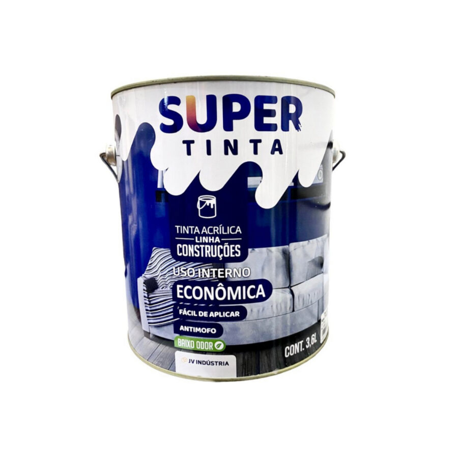 Tinta Acrílica Super Tinta Antimofo Branco Neve 3,6 L Fosca