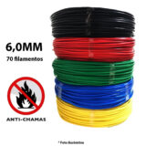 Fio Elétrico Flexível 6,0 mm 750 V Rolo 25 Metros