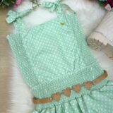 Vestido Infantil Blogueirinha Hermione Verde com Cinto