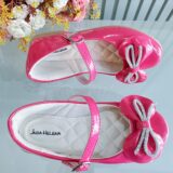 Sapato Infantil Verniz Pink com Laço e Strass